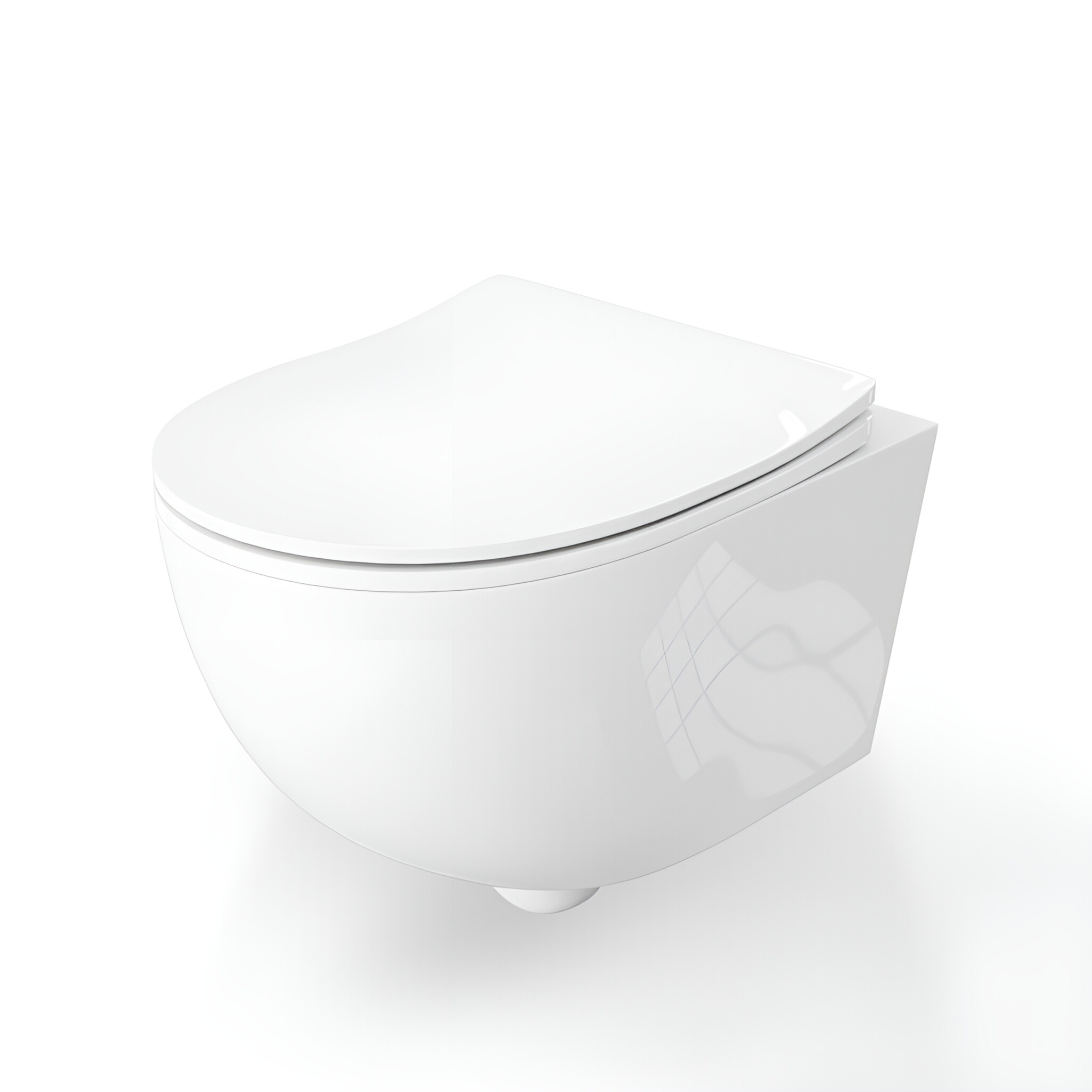 Wand-WC BRAVA - randloses Design mit Slim-Sitz und RIM+ im Badezimmer