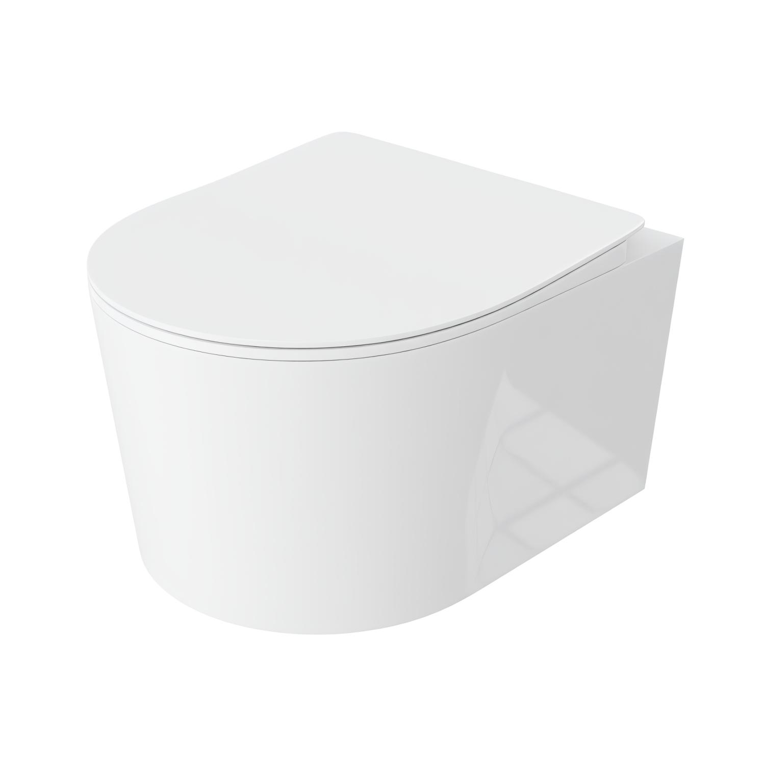 Kompaktes Wand-WC LOSO mit Slim-Softclose-Sitz f&uuml;r das G&auml;ste-WC