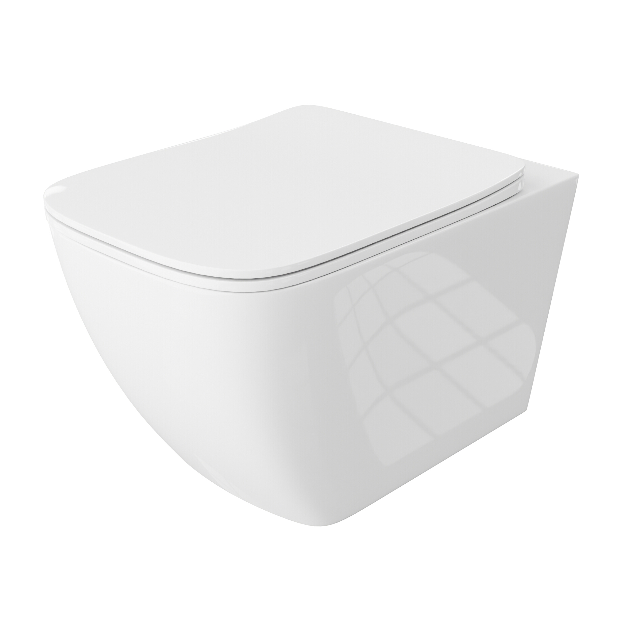 Wand-WC ONIL – geometrische Eleganz mit Slim-Sitz